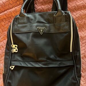 GUESS Black Backpack with Triangle Logo